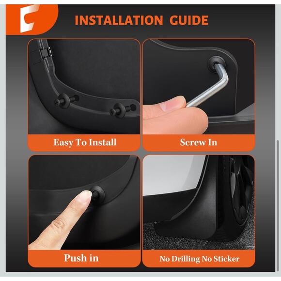 Upgraded Mud Flaps Compatible with 2025 2024 2023 2022 Toyota Tundra Accessories - Picture 3 of 7